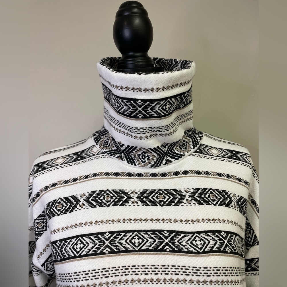 Bobi LA Artisan Slouchy Stripe Turtleneck - Picture 3 of 6